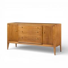 Barney Flagg Mount Airy Facade Mid Century Walnut and Brass Credenza and Hutch - 4527530