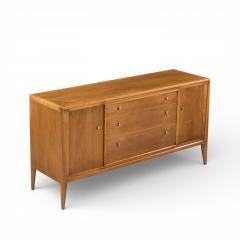 Barney Flagg Mount Airy Facade Mid Century Walnut and Brass Credenza and Hutch - 4527532