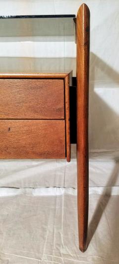 Barney Flagg Pair of Walnut End Tables Parallel Line for Drexel 1960s - 2112065