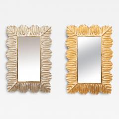 Barocco style Gilded Leaf Silver Leaf Murano Glass Mirror - 3895575