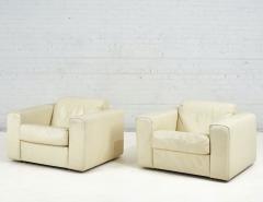 Baron Lounge Chairs by Robert Haussmann for Stendig Cream Leather 1970 - 2751428