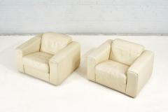 Baron Lounge Chairs by Robert Haussmann for Stendig Cream Leather 1970 - 2751430