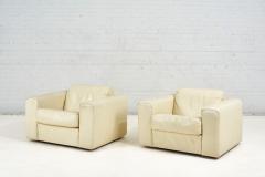 Baron Lounge Chairs by Robert Haussmann for Stendig Cream Leather 1970 - 2751431