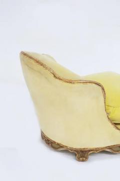 Baroque Armchair in Giltwood and Yellow Velvet - 3674147