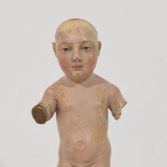 Baroque Baby Jesus Nino Santo Figure Carved Wood Spanish Circa 1650 1750 - 4509011