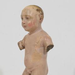 Baroque Baby Jesus Nino Santo Figure Carved Wood Spanish Circa 1650 1750 - 4509012