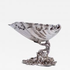 Baroque Classical Sterling Silver Scallop Shell Dolphin Footed Bowl - 4386242