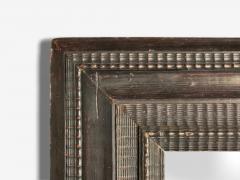 Baroque Ebonized Wood Dutch Ripple Frame Large Wall Mirror 19th C  - 4113080