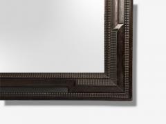 Baroque Ebonized Wood Dutch Ripple Frame Large Wall Mirror 19th C  - 4113081