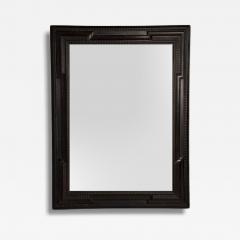 Baroque Ebonized Wood Dutch Ripple Frame Large Wall Mirror 19th C  - 4115058