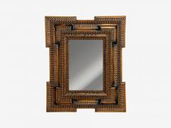 Baroque Flemish Ripple Mirror Carved Walnut Mirror Belgium 18th c  - 4576214