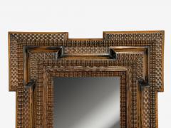 Baroque Flemish Ripple Mirror Carved Walnut Mirror Belgium 18th c  - 4576216
