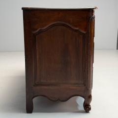 Baroque French Louis XV Provincial Cabinet Walnut Patinated Brass 18th C  - 3880525