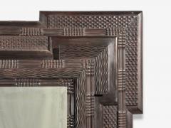 Baroque Monumental Dutch Ripple Frame Wall Mirror Ebonized Wood 19th c  - 4553225