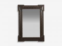 Baroque Monumental Dutch Ripple Frame Wall Mirror Ebonized Wood 19th c  - 4553231