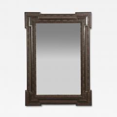 Baroque Monumental Dutch Ripple Frame Wall Mirror Ebonized Wood 19th c  - 4553241