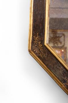 Baroque Period Amber Paint And Parcel Gilt Octagonal Mirror Frame - 1363494