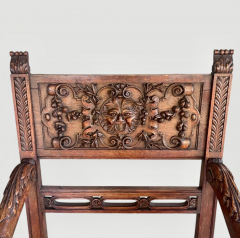 Baroque Revival Pair of Oak Armchairs - 4612767