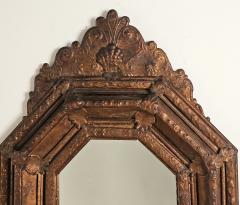 Baroque Style 19th Century Dutch Copper Repouss Mirror - 3562741