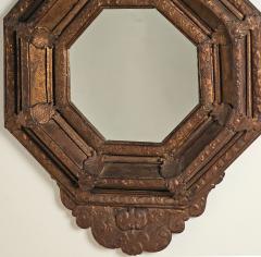 Baroque Style 19th Century Dutch Copper Repouss Mirror - 3562744