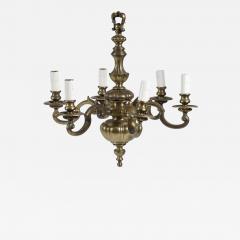 Baroque Style Bronze Six Light Chandelier - 1073627