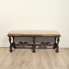 Baroque Style Carved Oak Long Bench France circa 1900 - 3222887