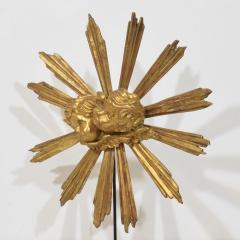 Baroque Style Giltwood Sunburst with Angelheads Italy Circa 1880 1900 - 4485904