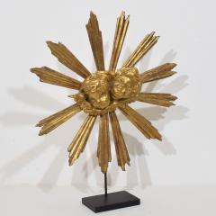 Baroque Style Giltwood Sunburst with Angelheads Italy Circa 1880 1900 - 4485911