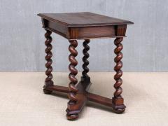 Baroque Style Oak Console Table with Twist Legs Sweden Late 19th Century - 4823510