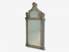 Baroque Style Silver Leaf Distressed Etched Glass Venetian Wall Mirrors - 4120714