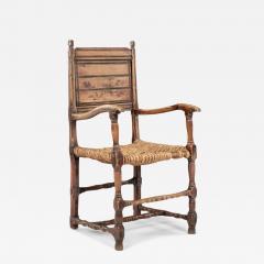 Baroque Swedish Armchair Hand Carved from Beechwood and Ash - 3323562