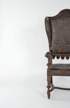 Baroque Wingback Covered in Antique Leather - 3115189