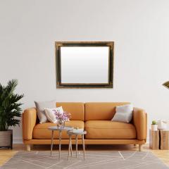 Baroque style Ebony Wall Mirror with Tortoise Gilt Design Frame - 2971165