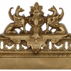 Baroque style pierced brass hearth fender - 2269484