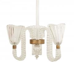 Barovier Et Toso Italian Mid Century Glass Fluted Chandelier - 4631264