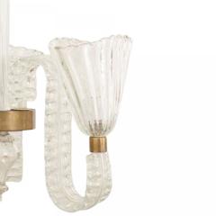 Barovier Et Toso Italian Mid Century Glass Fluted Chandelier - 4631267