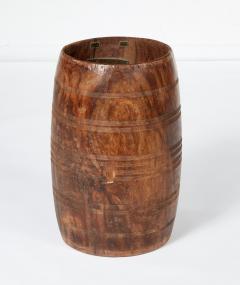 Barrel Carved from Solid Wood Block - 4462176