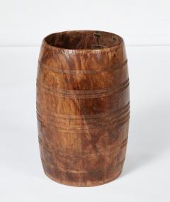 Barrel Carved from Solid Wood Block - 4462177