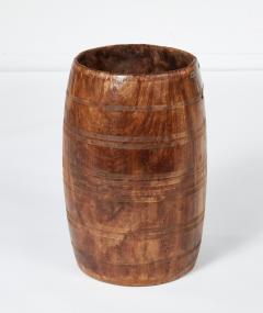 Barrel Carved from Solid Wood Block - 4462178