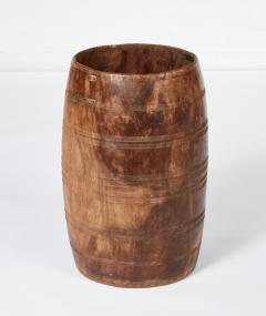 Barrel Carved from Solid Wood Block - 4462179