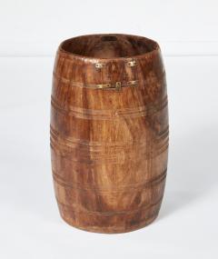 Barrel Carved from Solid Wood Block - 4464344