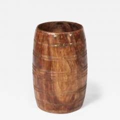 Barrel Carved from Solid Wood Block - 4464346