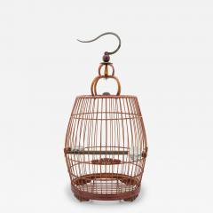 Barrel Form Bamboo Birdcage - 4173786