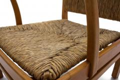 Bas Van Pelt Bas Van Pelt high back armchairs in beech and straw the Netherlands 1940s - 733802