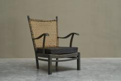 Bas Van Pelt Bas van Pelt Lounge Chair in Solid Wood and Rope The Netherlands 1940s - 4467825