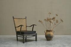 Bas Van Pelt Bas van Pelt Lounge Chair in Solid Wood and Rope The Netherlands 1940s - 4467930