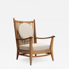 Bas Van Pelt Bas van Pelt Oak and Boucl Lounge Chair The Netherlands 1940s - 1947262