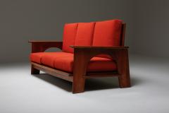 Bas Van Pelt Dutch Oakwood Modernist Lounge Sofa by Bas Van Pelt 1940s - 1982551