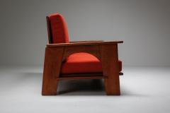 Bas Van Pelt Dutch Oakwood Modernist Lounge Sofa by Bas Van Pelt 1940s - 1982554