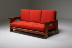 Bas Van Pelt Dutch Oakwood Modernist Lounge Sofa by Bas Van Pelt 1940s - 1982556